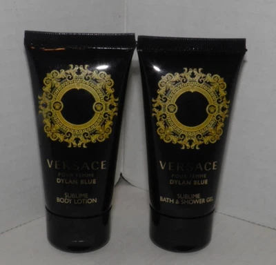 Versace Pour Femme Dylan Blue Bath Shower Gel & Body Lotion 1.7oz/50ml NEW - Image 1 of 4