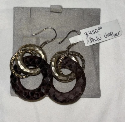 John Hardy纯银木质耳环 — 第 1/4 张图片