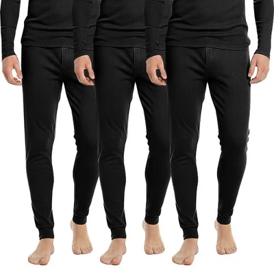 3er Pack Thermo Unterhose Herren Lang Winter Thermounterhose warm M L XL XX schw - Bild 1 von 4
