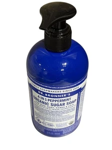 Dr. Bronners 4-In-1 Organic Sugar Soap Peppermint 12 Oz - Picture 1 of 10