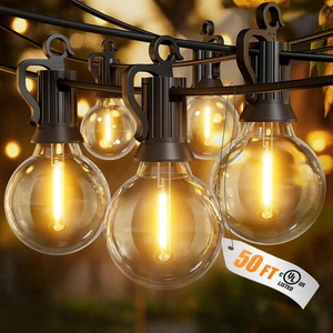Outdoor String Lights - Connectable Dimmable LED Patio String Lights with G40 Gl - Picture 1 of 12
