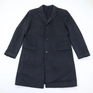 J.Crew Topcoat Mens 44R Ludlow Cashmere Wool Blend Gray Business Preppy - Picture 1 of 14