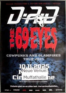D.A.D. - 69 EYES - 2025 - Live In Concert - Cowpunks.... Tour - Poster - München - Picture 1 of 1