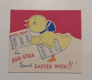 Cute Duckling Egg-stra Easter Greeting Card Newspaper - Picture 1 of 4