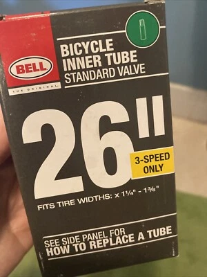 Tubo interior de bicicleta Bell 26" tres velocidades solo ancho 1,25"-1,375" estándar Foto 1 de 4