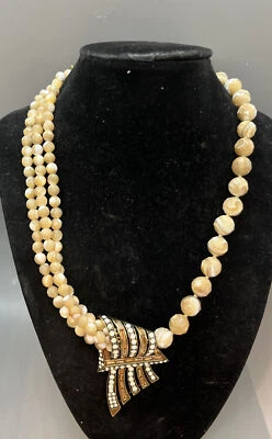 Collar Heidi Daus “Ribbon Candy” Cristal Swarovski y Facetado Concha de Pavo Real Foto 1 de 4