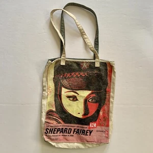 Shepard Fairey X Levi’s Tote Bag Obey 2009 Boston ICA Canvas Denim Mujer Fatal - Picture 1 of 7