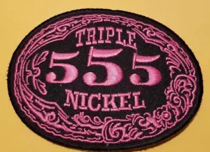 Parche de destino bordado triple níquel 555 de Ohio aprox 3x4" rosa - Imagen 1 de 3