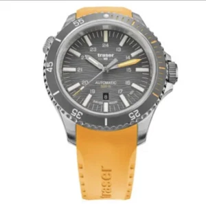 Traser P67 Diver Automatic 110331 Yellow Silicone Strap Mens Watch - Picture 1 of 4