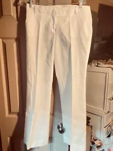 J.CREW Low Fit ZIPPER 100% Cotton Pants WHITE SZ 8 WIDE LEGS NWT RETAIL $89 - Picture 1 of 7