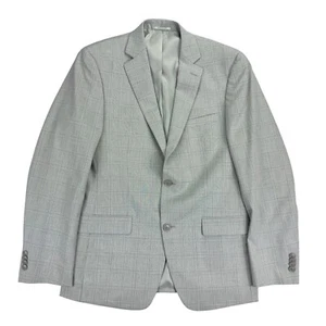 Alfani Mens Slim Fit Stretch Plaid Suit Jacket Gray 38R - Picture 1 of 5