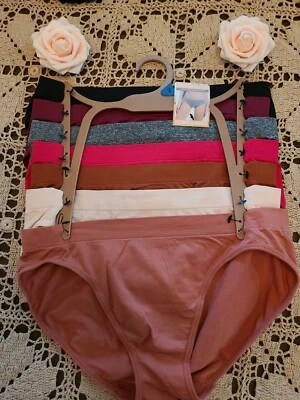 Paquete grande de 7 pares de bragas de bikini ajustadas sin costuras ICY HOT INTIMATES NUEVAS CON ETIQUETAS $72.00  Foto 1 de 4