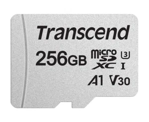 Transcend 256GB 300S microSDXC UHS-I U3 V30 A1 CL10 & SD Adapter TS256GUSD300S-A - Picture 1 of 3