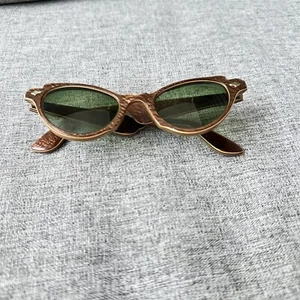 Vintage Katzenbrille Brillengestell Kunst Schlangenleder Reptil 50er Jahre klein - Bild 1 von 8