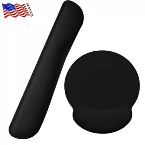 Mouse Pad Memory Foam Mouse Wrist Rest Support Pad + Keyboard Wrist Rest Pad Set - Picture 1 of 19