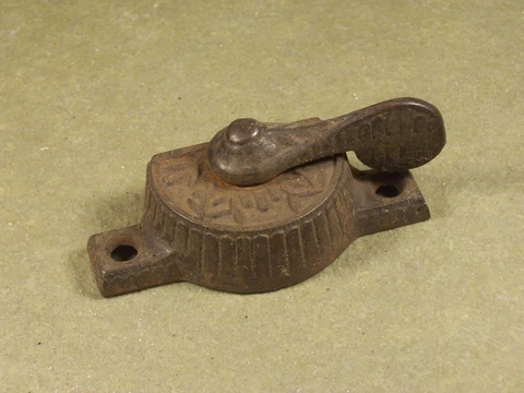 Antique Eastlake Victorian Ornate Window Sash Lock Latch Hardware Cover