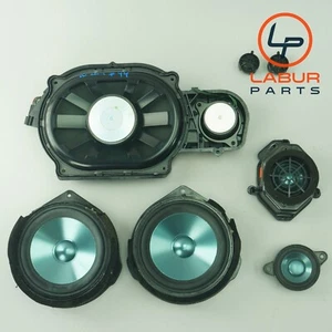 W204 08-11 Mercedes C Class Subwoofer Front Door Audio Sound Speaker Set of 7 - Picture 1 of 15