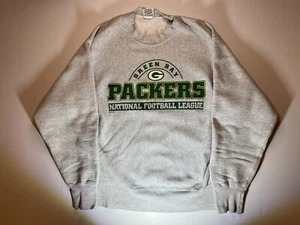 Vintage 1996 Green Bay Packers Crewneck Sweater Mens Gray Large Made In USA - Picture 1 of 9