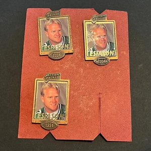 1994 BOOMER ESIASON NFL QB CLUB ACTION PACKED BRONZE PIN 3 PIECE LOT - JETS - Picture 1 of 1