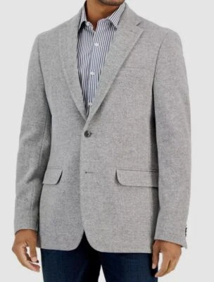 Tommy Hilfiger Мужская серый современный крой Herringbone шерсти Sport пальто куртка размер 44L - Изображение 1 из 2