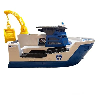 2013 Mattel Matchbox Mission Marine Rescue Shark Boat Blue BFN57 Floats & Rolls - Image 1 of 4