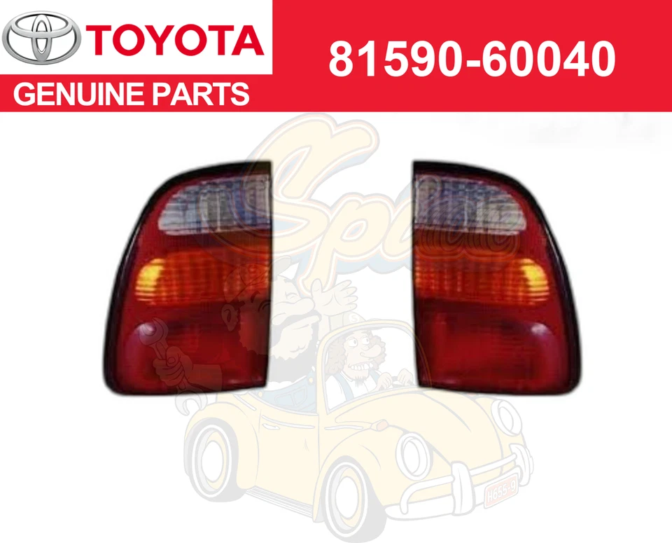 Toyota Land Cruiser 100 Series Early Model Tail Light Lamp LH RH Set 81590 81580 - Imagem 1 de 1
