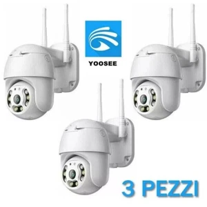 TELECAMERA PTZ IP CAM WIFI CAMERA DOME WIRELESS ESTERNO SPEED ZOOM YOOSEE 3 PZ - Foto 1 di 7