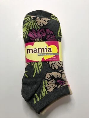 Calcetines de corte bajo florales hawaianos talla 9-11 para niñas 3 pares Foto 1 de 3