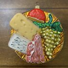 Glass Charcuterie Cheese Meat Board Platter Christmas Ornament 4” Made In Poland