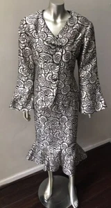 Couture Metallic Gold Brocade 2 piece Mermaid formal party Skirt Suit Set 8 - Picture 1 of 4