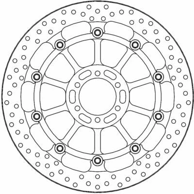 Disco de freno delantero Ducati SPORT 1000 S 2007-2009 Moto Masters Halo Racing Foto 1 de 4
