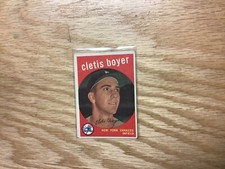 1959 Topps Baseball Cletis Boyer New York Yankees Card #251