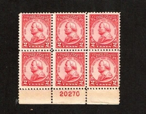 1930-1 U.S. Classic 2c Red Von Steuban Plt#Blk of 6 Sc#689 M/NH/OG GEM! - Picture 1 of 1
