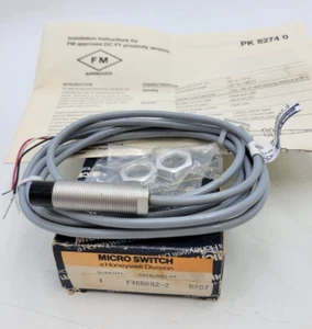 Micro Switch Honeywell FYAB8A2-2 Proximity Sensor Switch with 2 Mounting Nuts - Picture 1 of 20
