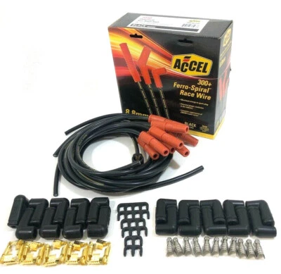 Universal Spark Plug Wires Ignition Cables 90 deg 8.8mm HEI Chevy GM Ford Mopar - Image 1 of 4