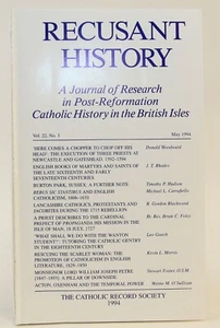 Recusant History: Research in Post-Reformation Catholic History May 1994 - Picture 1 of 6