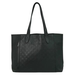 Bolso de hombro Louis Vuitton Cabas Voyage N41493 Damier Infini de cuero negro - Imagen 1 de 10