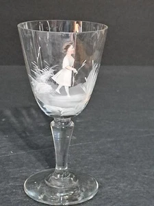 Mary Gregory Antique Hand Painted Liquor Glass Stemmed - Picture 1 of 6