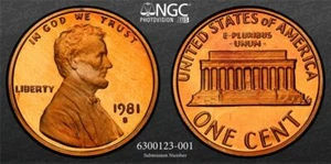 1981 S LINCOLN CENT PROOF 1C PF69 RD ULTRA CAMEO NGC Photo Vision® TYPE 1 3090 - Picture 1 of 5