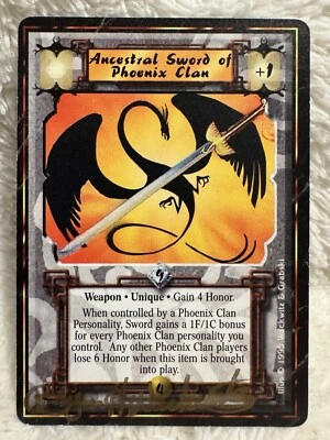 💥 Artist Signed - Ancestral Sword of the Phoenix Clan (L5R CCG) -Bryon Wackwitz - Image 1 of 4
