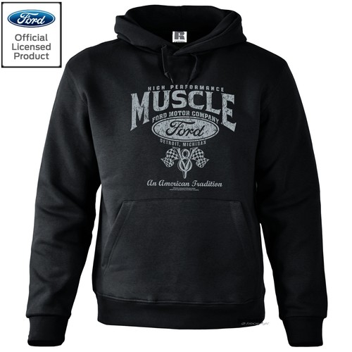 SACAI Felpa con cappuccio Ford Muscle Car Mustang Racing Garage US Car Speed Shop *0003