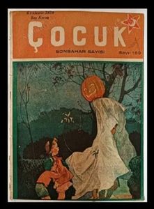 Halloween  1939 JACK O'LANTERN Cover Turkish  Magazine Middle East VERY OLD  - Picture 1 of 1