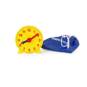 AFH Lernuhr Uhrzeit lernen gelb ca. 11,0 cm Kinderuhr zum Aufstellen - Bild 1 von 3