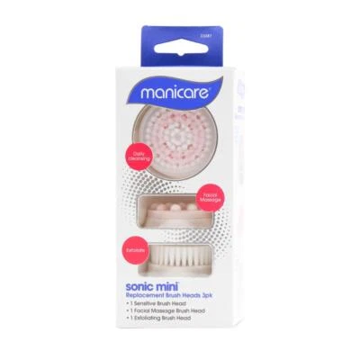 Manicare Sonic Mini Facial Cleanser Replacement Brush Heads 3 Pack - image 1 of 4