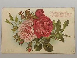 Postal de San Valentín - Como contemplé una rosa te envío esta 1908c Tapper - Imagen 1 de 2