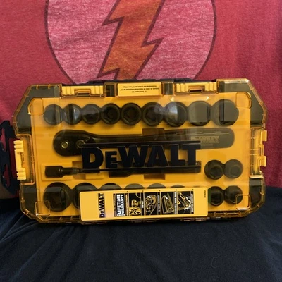 DEWALT Impact Socket Set with Ratchet, Metric/SAE, 1/2" Drive, 23-Piece Set - Image 1 of 4