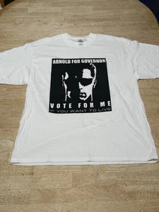 Vintage Arnold For Governor Vote For Me If You Want To Live Shirt Sz XL Made USA - Picture 1 of 6