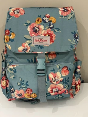 Cath Kidston Floral Blue Vintage Backpack Laptop Section - SUPERB  - Image 1 of 4