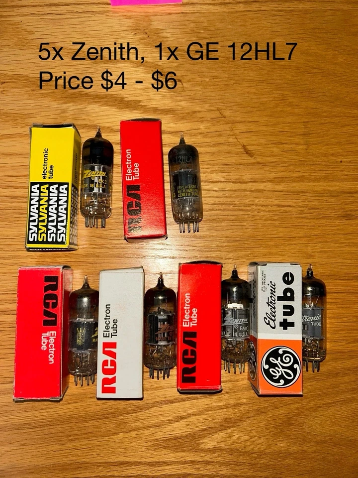Tubo de vacío de electrones 12HL7 (Zenith y GE) Foto 1 de 1