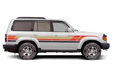 Graphics Retro Racing Stripe Car Sticker For Toyota Land Cruiser LC80 1994-1997 - Imagen 1 de 2